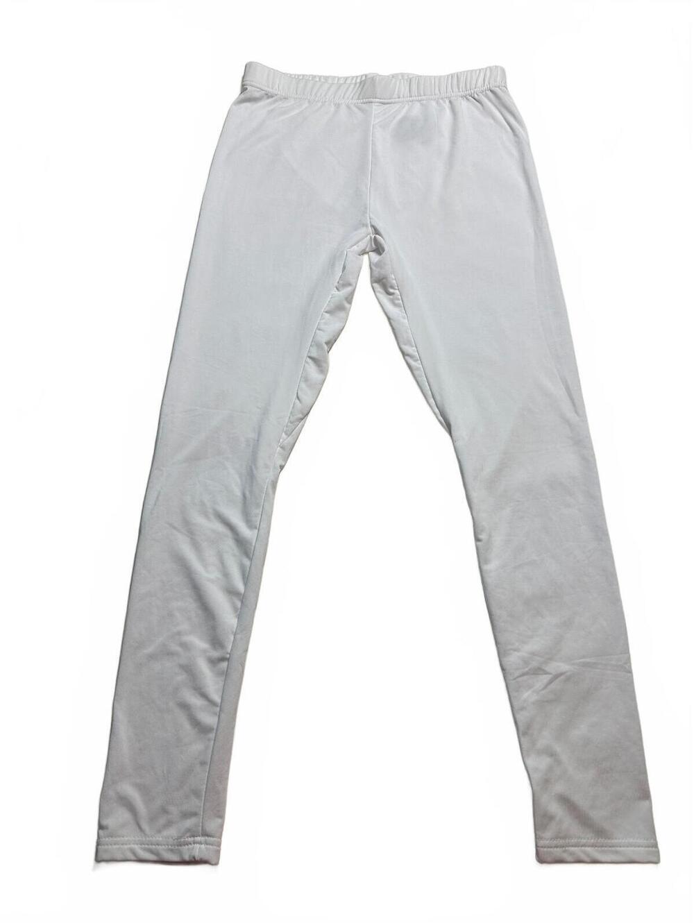 White Microfiber Spandex Leggings Size M